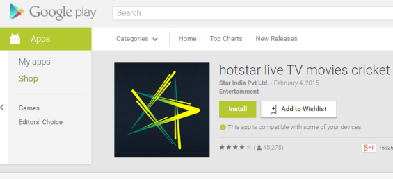 hotstar app download and install